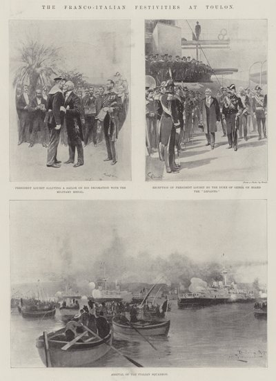 Die französisch-italienischen Festlichkeiten in Toulon von Georges Bertin Scott